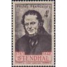 1 عدد  تمبر یادبود بیله هانری (استاندال) - نویسنده - فرانسه 1942