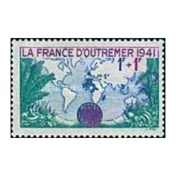1 عدد  تمبر  خیریه - هفته فرانسه در خارج از کشور - فرانسه 1941