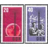 2 عدد  تمبر بیستمین سالگرد رادیو- جمهوری دموکراتیک آلمان 1965