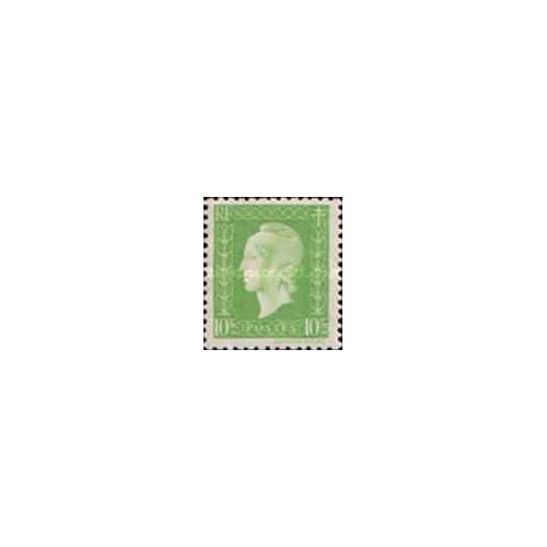 1 عدد تمبر سری پستی - 10 فرانک - فرانسه 1945 1 عدد تمبر سری پستی - 10 فرانک - فرانسه 1945