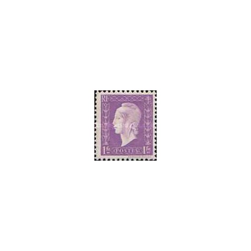 1 عدد  تمبر سری پستی - 1 فرانک - فرانسه 1945