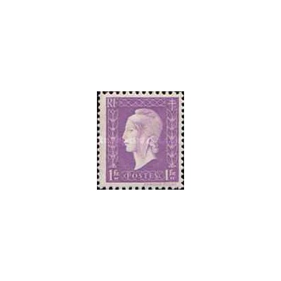1 عدد  تمبر سری پستی - 1 فرانک - فرانسه 1945