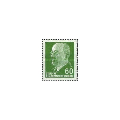 1 عدد  تمبر سری پستی - والتر اولبریخت - رقم جدید - جمهوری دموکراتیک آلمان 1964