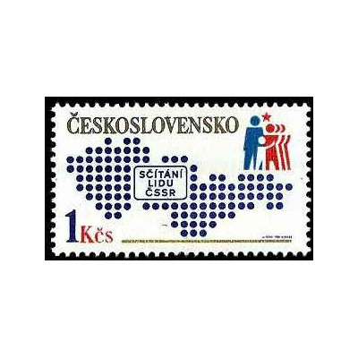 1 عدد  تمبر  سرشماری ملی - چک اسلواکی 1980