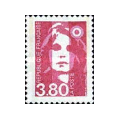 1 عدد  تمبر سری پستی -3.80 - Marianne - قیمت های جدید - فرانسه 1990