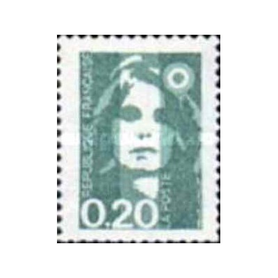 1 عدد  تمبر سری پستی -0.20 - Marianne - قیمت های جدید - فرانسه 1990