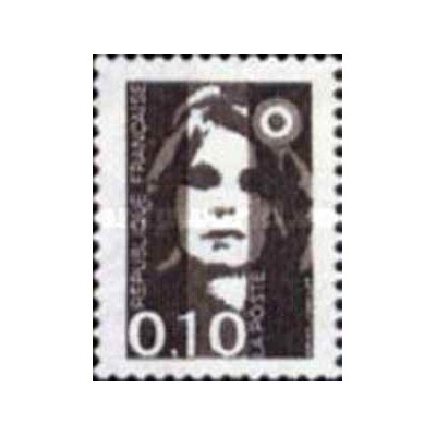 1 عدد  تمبر سری پستی -0.10 - Marianne - قیمت های جدید - فرانسه 1990