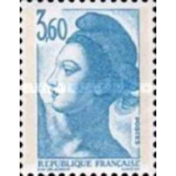 1 عدد  تمبر سری پستی - 3.6 - Liberty - قیمت های جدید - فرانسه 1987