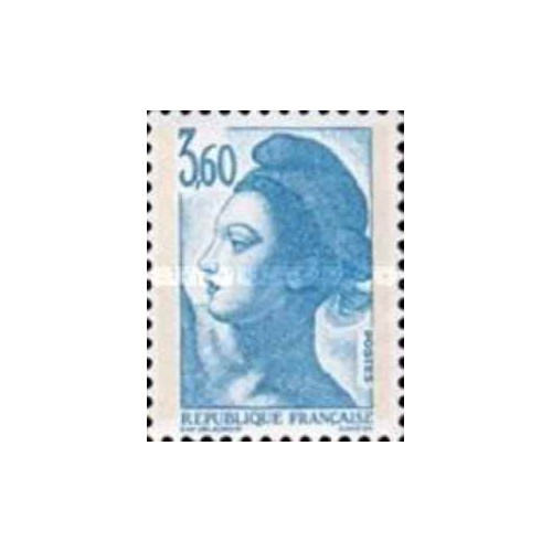 1 عدد  تمبر سری پستی - 3.6 - Liberty - قیمت های جدید - فرانسه 1987