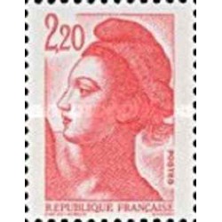 1 عدد  تمبر سری پستی - 2.20 - Liberty - قیمت های جدید - فرانسه 1985
