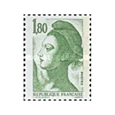 1 عدد  تمبر سری پستی - 1.80 - Liberty - قیمت های جدید - فرانسه 1985