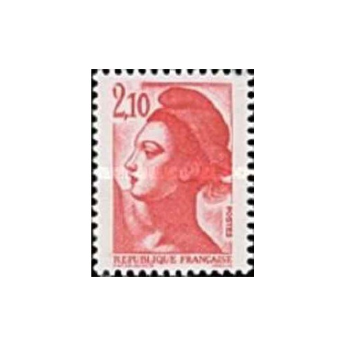 1 عدد  تمبر سری پستی - 2.10 - Liberty - قیمت های جدید - فرانسه 1984