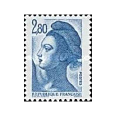 1 عدد  تمبر سری پستی - 2.8 - Liberty - قیمت های جدید - فرانسه 1983