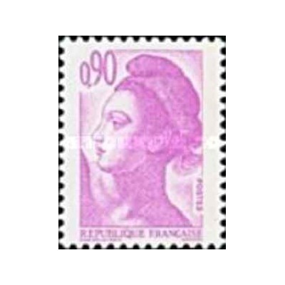 1 عدد  تمبر سری پستی - 0.90 - Liberty - قیمت های جدید - فرانسه 1982