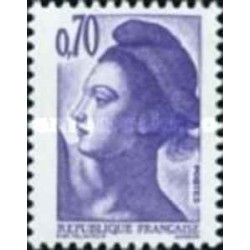 1 عدد  تمبر سری پستی - 0.70 - Liberty - قیمت های جدید - فرانسه 1982