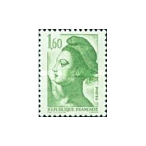 1 عدد  تمبر سری پستی - 1.60 - Liberty - قیمت های جدید - فرانسه 1982