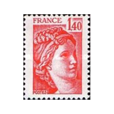 1 عدد  تمبر سری پستی - 1.40 - فرانسه 1980