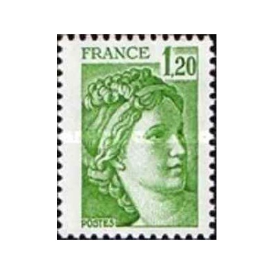1 عدد  تمبر سری پستی - 1.20 - فرانسه 1980