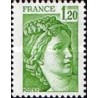 1 عدد  تمبر سری پستی - 1.20 - فرانسه 1980