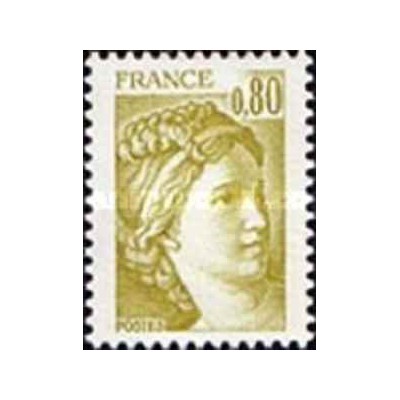 1 عدد  تمبر سری پستی - 0.80- فرانسه 1978