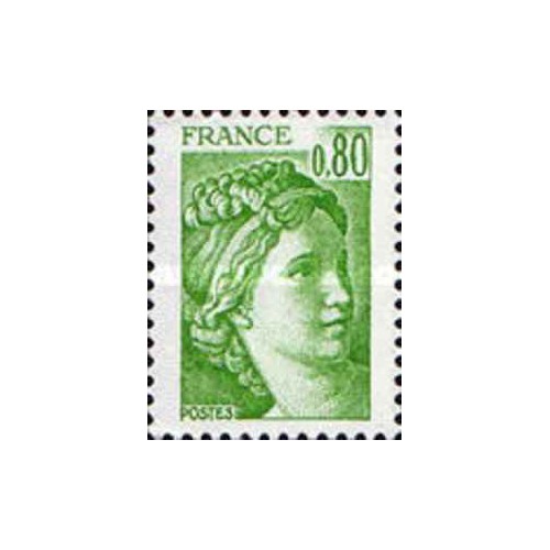 1 عدد  تمبر سری پستی - 0.80 - فرانسه 1977