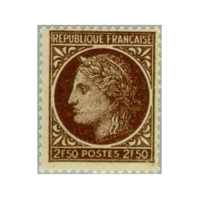 1 عدد تمبر سری پستی - .2.5 -  Ceres - فرانسه 1945