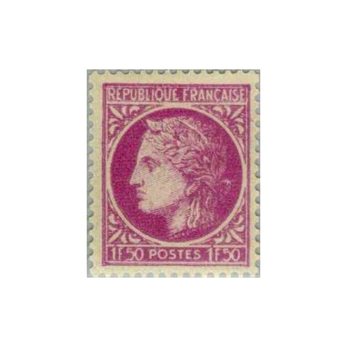 1 عدد تمبر سری پستی - .1.5 -  Ceres - فرانسه 1945