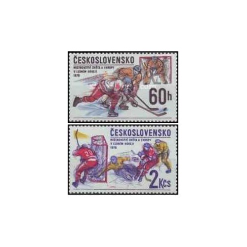 2 عدد تمبر ورزشی - هاکی روی یخ - چک اسلواکی 1978 2 عدد تمبر ورزشی - هاکی روی یخ - چک اسلواکی 1978