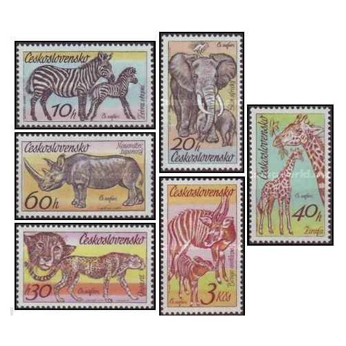 6 عدد تمبر پارک حیات وحش Dvurkralove - چک اسلواکی 1976 6 عدد تمبر پارک حیات وحش Dvurkralove - چک اسلواکی 1976