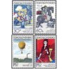 4 عدد  تمبر هنر گرافیک چک اسلواکی - تابلو نقاشی - چک اسلواکی 1973