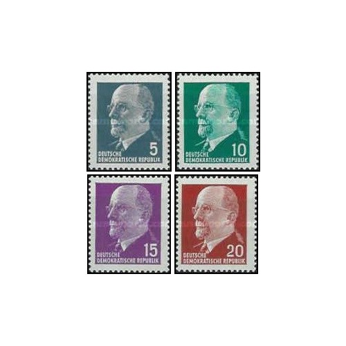 4 عدد تمبر سری پستی - والتر اولبریخت - جمهوری دموکراتیک آلمان 1961 4 عدد تمبر سری پستی - والتر اولبریخت - جمهوری دموکراتیک آلمان 1961