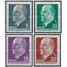 4 عدد  تمبر سری پستی - والتر اولبریخت - جمهوری دموکراتیک آلمان 1961