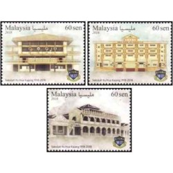 3 عدد تمبر صدمین سالگرد مدرسه یو هوآ کاجانگ  - مالزی 2018