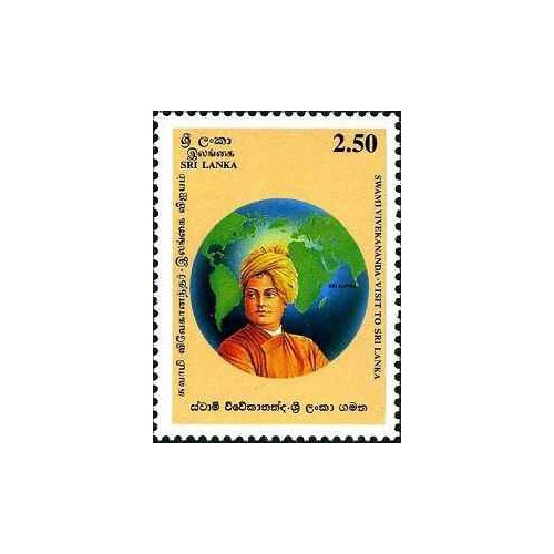 1 عدد تمبر یادبود Swami Vivekananda- سریلانکا 1997 1 عدد تمبر یادبود Swami Vivekananda- سریلانکا 1997