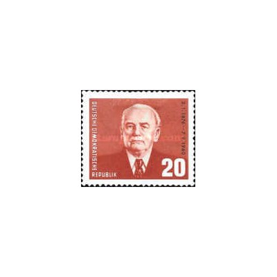 1 عدد  تمبر 85مین سالگرد تولد ویلهلم پیک  - جمهوری دموکراتیک آلمان 1961
