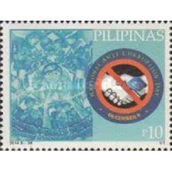 1 عدد تمبر روز ملی مبارزه با فساد - فیلیپین 2014