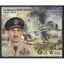 1 عدد تمبر یادبود مارشال نیروی هوایی نورخان - پاکستان 2012