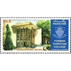 1 عدد تمبر صد و پنجاهمین سالگرد کالج مسیحی فورمن - پاکستان 2014