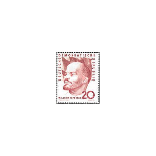 1 عدد  تمبر نودمین سالگرد تولد لنین  - جمهوری دموکراتیک آلمان 1960