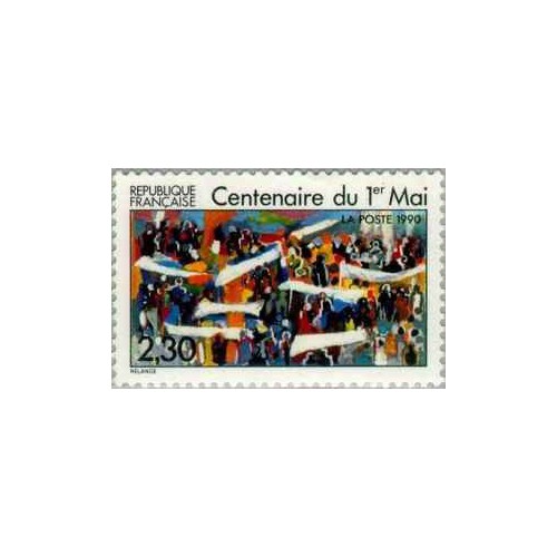 1 عدد تمبر صدمین سال روز آزادی - فرانسه 1990