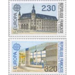 2 عدد تمبر مشترک اروپا - Europa Cept - ادارات پست - فرانسه 1990