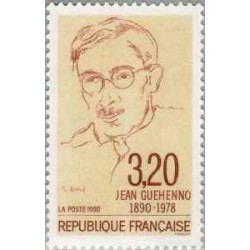 1 عدد تمبر صدمین سالگرد تولد ژان گوهنو - نویسنده - فرانسه 1990