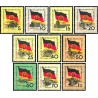 10 عدد  تمبر دهمین سالگرد  جمهوری دموکراتیک آلمان - جمهوری دموکراتیک آلمان 1959
