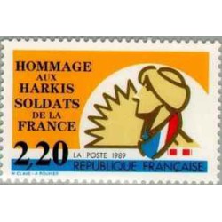 1 عدد تمبر ادای احترام هریکس به سربازان فرانسه - فرانسه 1989