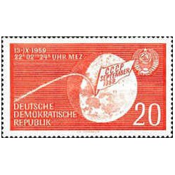 1 عدد  تمبر فضا - لونیک 2 - جمهوری دموکراتیک آلمان 1959