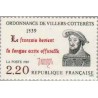 1 عدد تمبر 450 مین سالگرد فرمان ویلر-کوترتس - فرانسه 1989