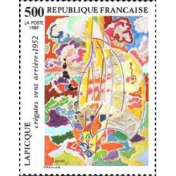 1 عدد تمبر تابلو نقاشی اثر چارلز لاپیک - فرانسه 1989