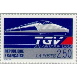 1 عدد تمبر "TGV" قطار سریع السیر آتلانتیک - فرانسه 1989