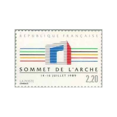 1 عدد تمبر کنفرانس سران کشورهای صنعتی - فرانسه 1989