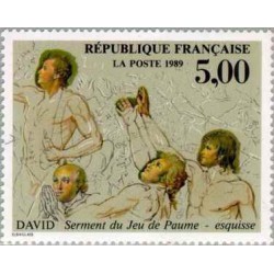 1 عدد تمبر تابلو نقاشی اثر جی ال دیوید - فرانسه 1989